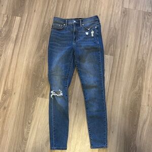 Blue Distressed Women's Jeans
